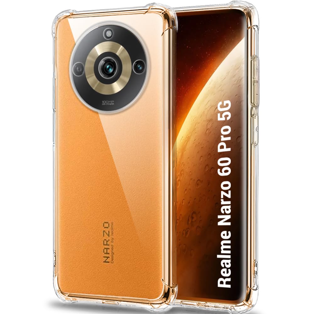 TheGiftKart Shockproof Back Cover Case for Realme Narzo 60 Pro 5G | Raised Bumps for Camera & Screen Protection | Ultra Clear Soft Silicone Back Cover Case for Realme Narzo 60 Pro 5G (Transparent) (B0C9ZWL4LX) Amazon Price History, Amazon Price Tracker