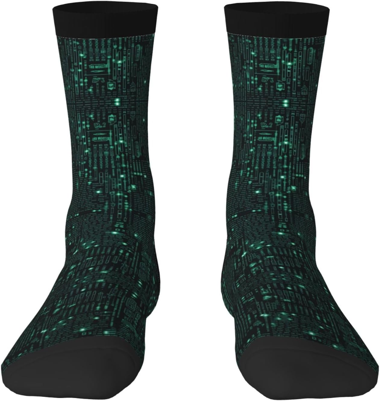 Hacker Crew Socks for Men Women Moisture Wicking Cushion Sports Calf Socks Casual Above Ankle Sock