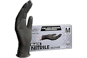 ForPro Professional Collection Black Nitrile Gloves