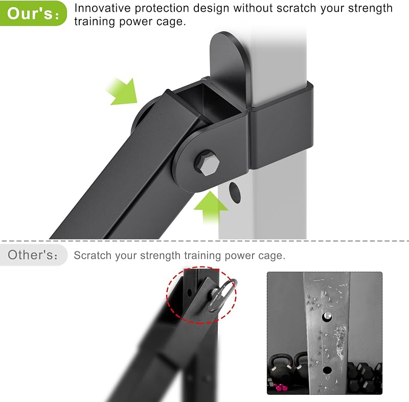 Kipika Övsegédes Guggolás Adapter 2"x2" és 3"x3" Erőkeretekhez - Kompatibilis 1" és 2" Súlytárcsákkal - Erőnléti Edzéshez