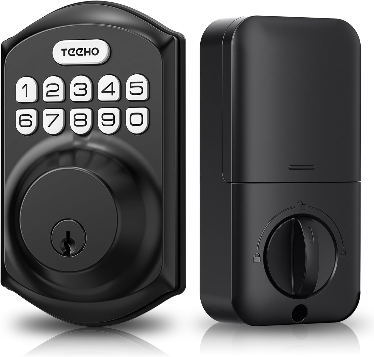 TEEHO TE001 - Keyless Entry Door Lock with Keypad - Smart Front Door Lock with 2 Keys - Auto Lock - Easy Installation - Matte Black