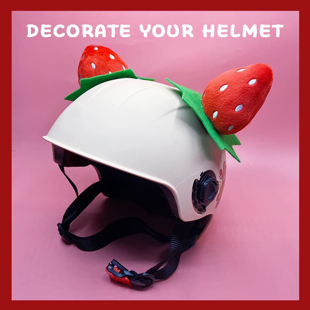 bike helmet 90s decorations 2 Pack Cute Strawberry Helmet Accessory Supplies for Motorcycle Bicycle Ski Helmets Biking Cycling Skating Sports & You just have to Action::Heavy Big Game Baitcasting Multipier 5shipping