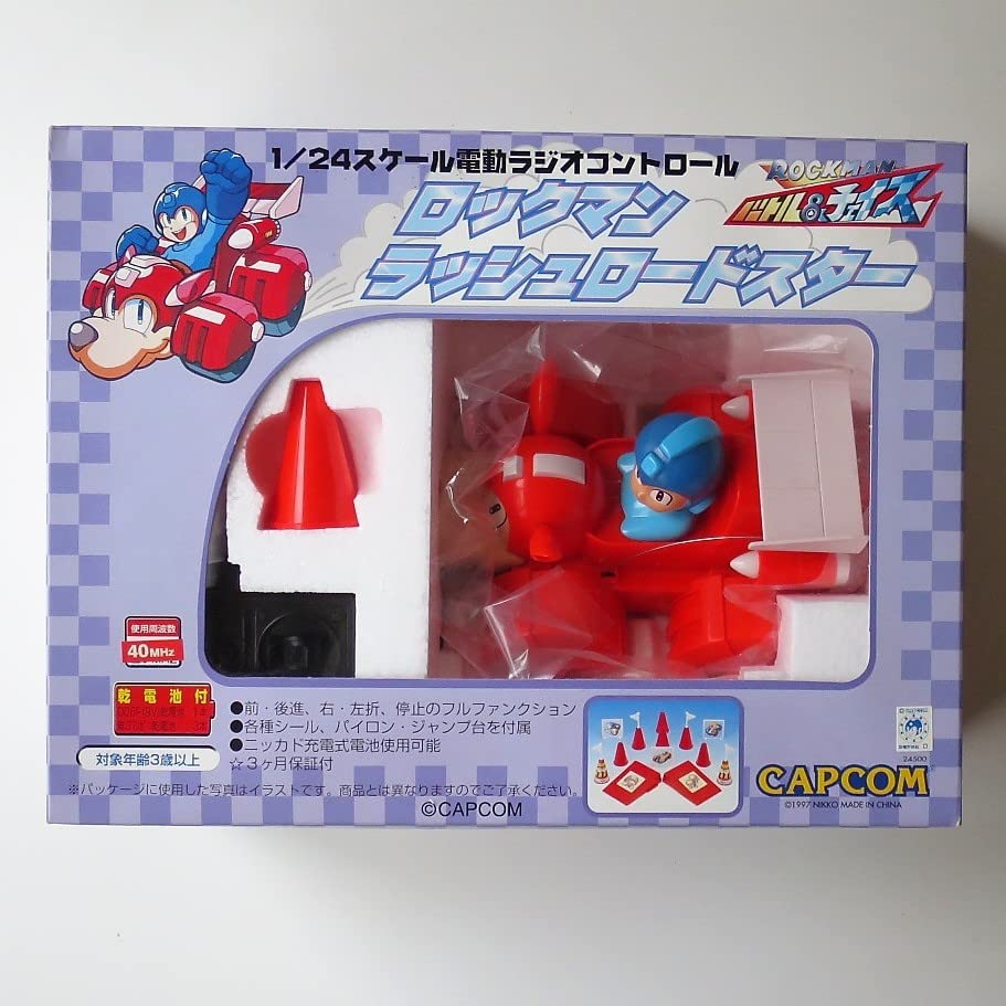 【新品未使用】ロックマン　ラジコン　ラッシュロードスター　レトロ Amazon.co.jp: ◇未使用 ニッコー1/24スケール電動ラジオコントロール