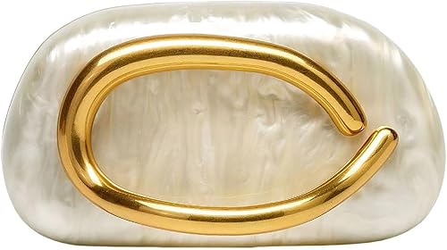 Vista 8 de Bolso cruzado de cadena de moda para mujer, bolso de hombro, bolso de mano acrílico para boda, bolso de noche de concha, clutch formal Un mármol