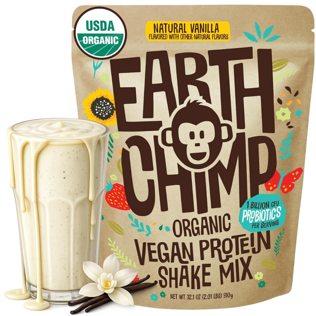 EarthChimp Organic Vegan Protein Powder Vanilla
