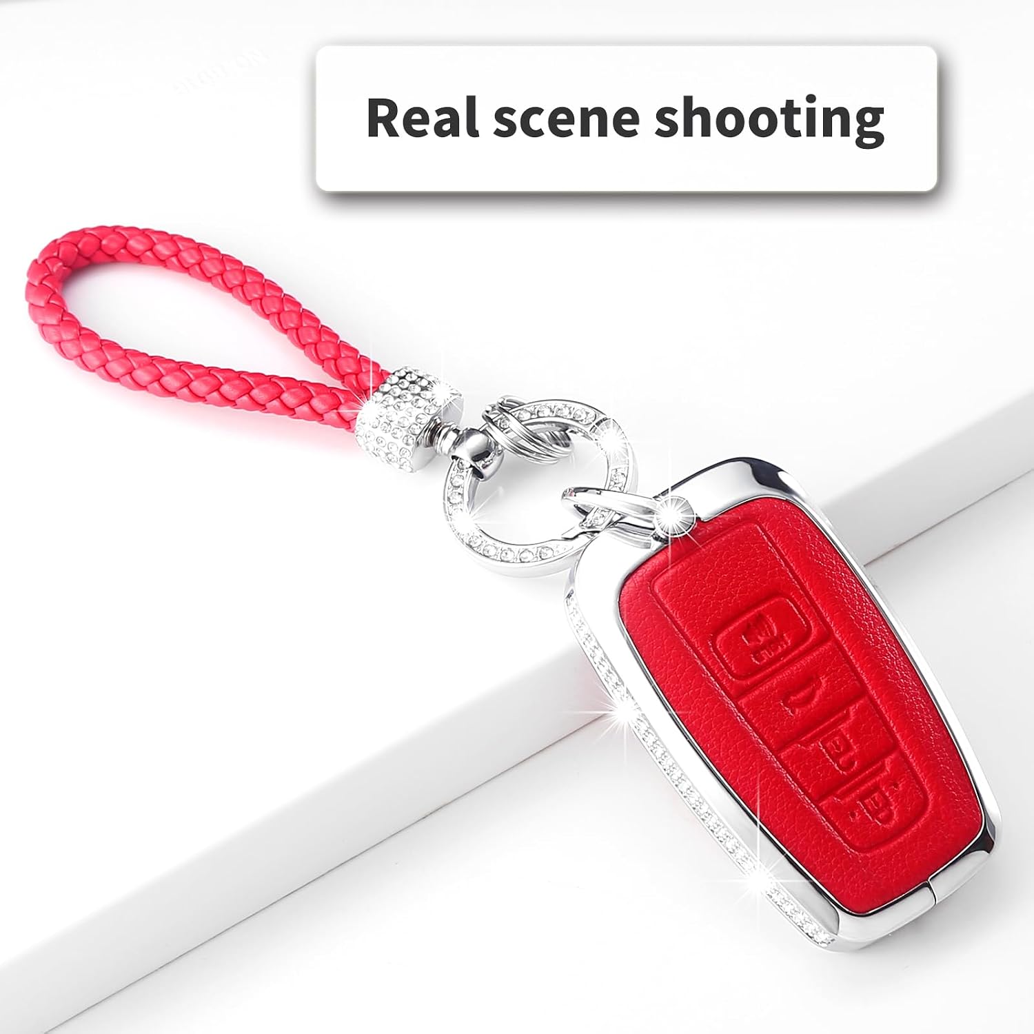 for Toyota Crystal Key Fob Cover,Compatible with 2018-2022 RAV4 Highlander Avalon C-HR Prius Corolla Protector Sleeve Accessories