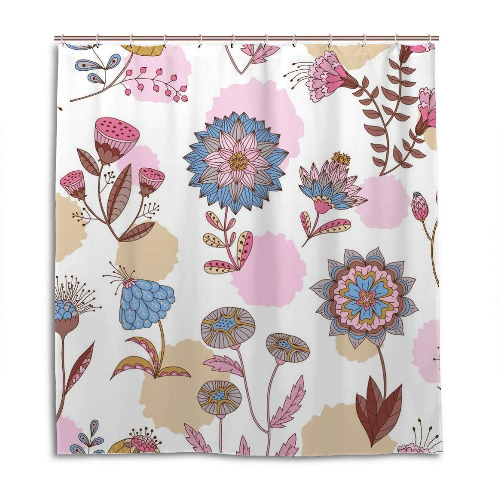 Rideau de douche CHEHONG en polyester de qualité supérieure au motif floral
