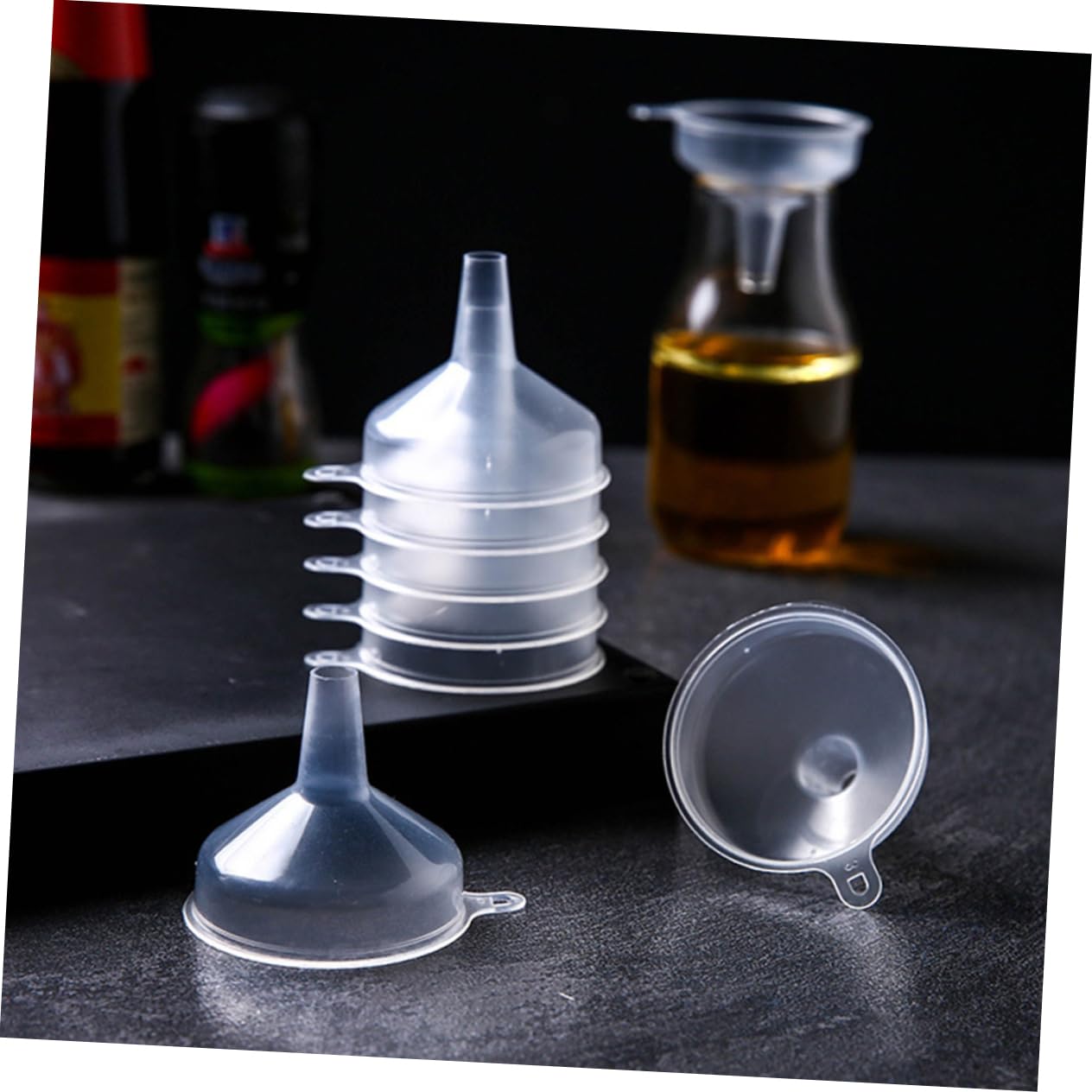 Embudo Cosmético de Plástico Pp Blanco 100 Piezas para Cocina y Laboratorio