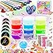Kit de Slime Kit Brillan en la Oscuridad - 20 Colores Kit de Slime Esponjoso con Unicornio, Purpurina, Nube, Espuma y Más Juguete para Niñas