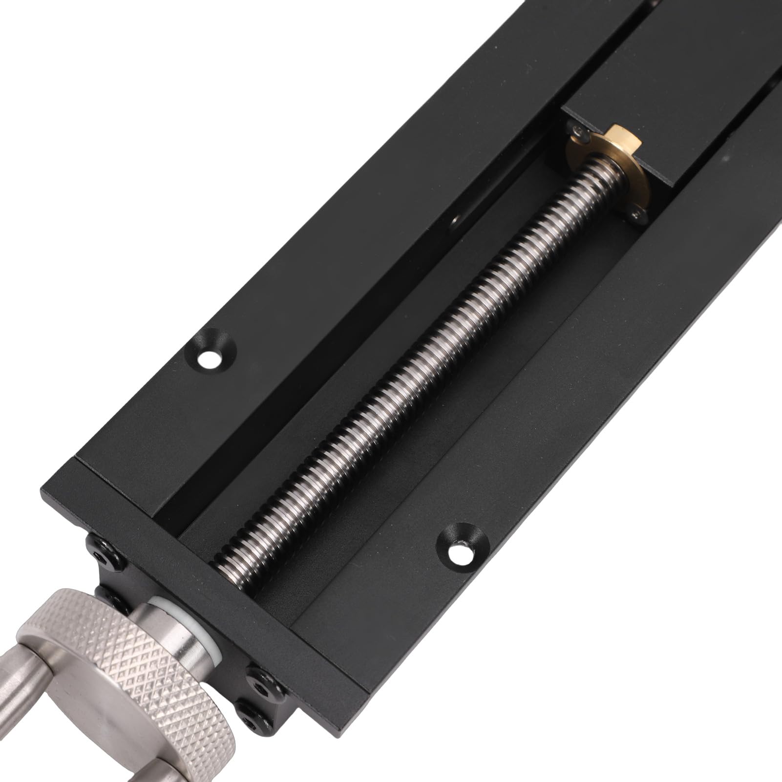Naroote Morsa da Banco Morsa a Coda per Lavorazione del Legno, Asta a Vite in Lega di Alluminio in Acciaio Inossidabile con Corsa da 110 Mm con Manovella, per Serraggio di Foratura per la