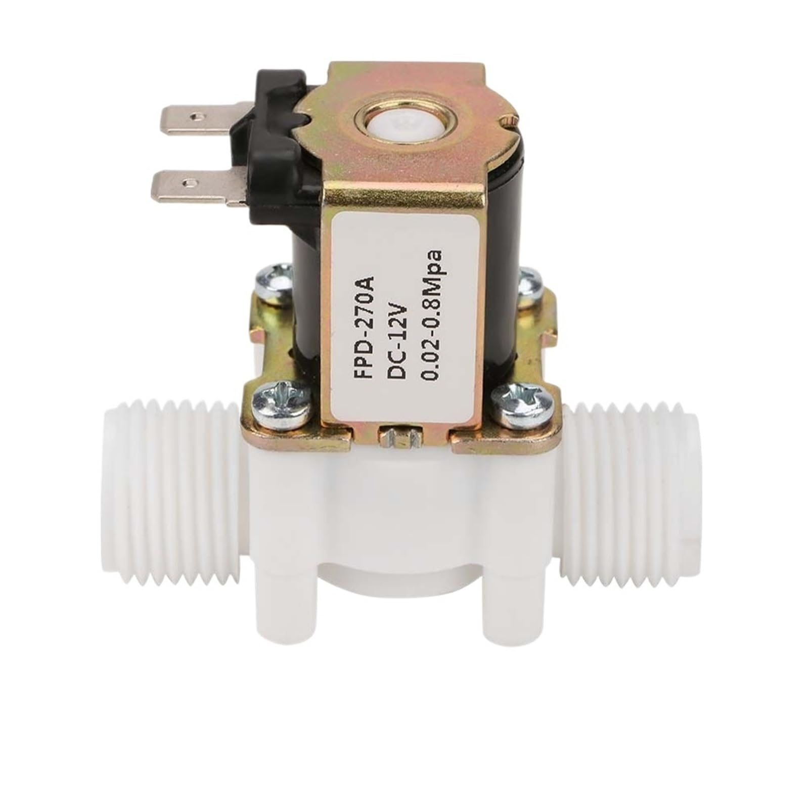 Électrovanne 1/2" 12V NC en plastique G1/2" pour circuit de distribution d'eau