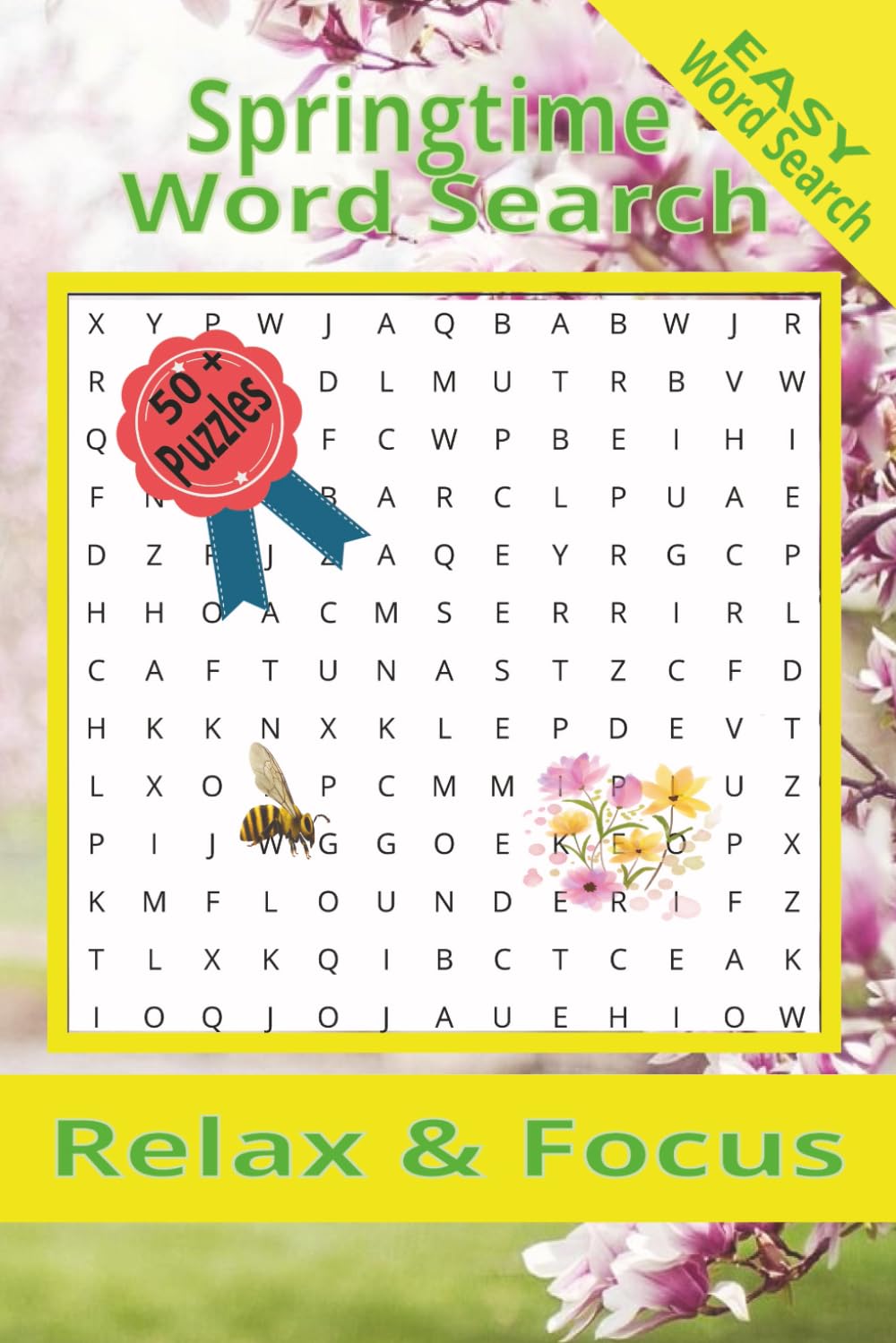 Spring Time Word Search: Word Searches with Easy to Read Print about Spring, Springtime, Flowers, Bugs and More | 6x9 inches, 110 pages | 50+ Puzzles ... Gift for Vacations, Holidays and Free Times
