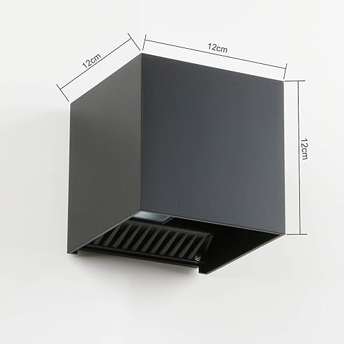 Miniatura 2 de Yosoan - Lámpara de pared impermeable de aluminio IP65, 6000 K, 4.7 pulgadas, 20 W, luz moderna súper blanca de 86-265 V, ajustable, para