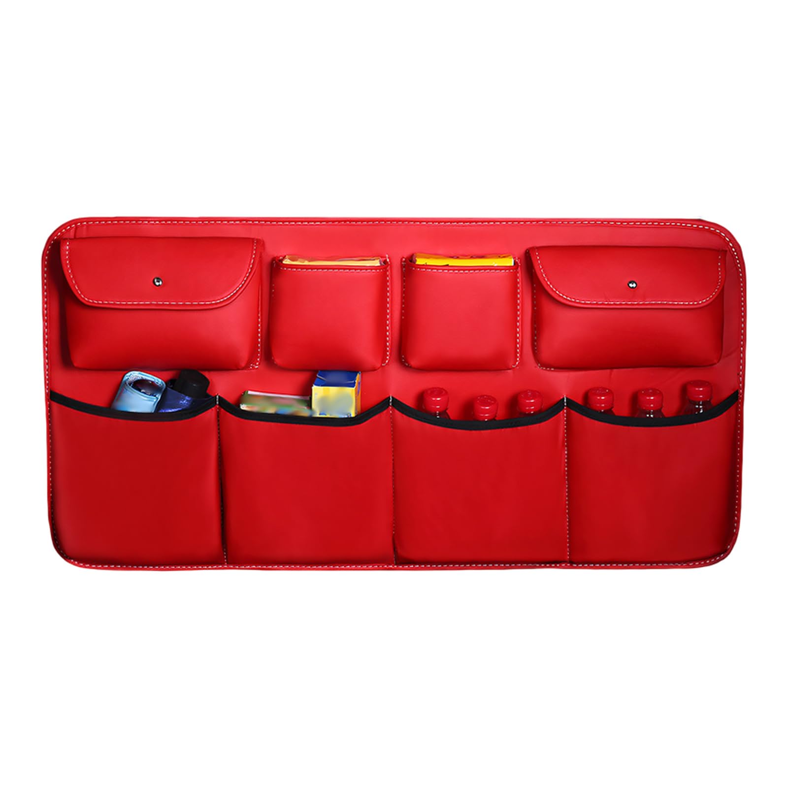 Msioytog Car Backseat Organizers Spacious Compartments Tear Resistant PU Fabric Quick Setups Design Hanging Car Rear Seat Back Storage Bag Multi Hanging Pocket