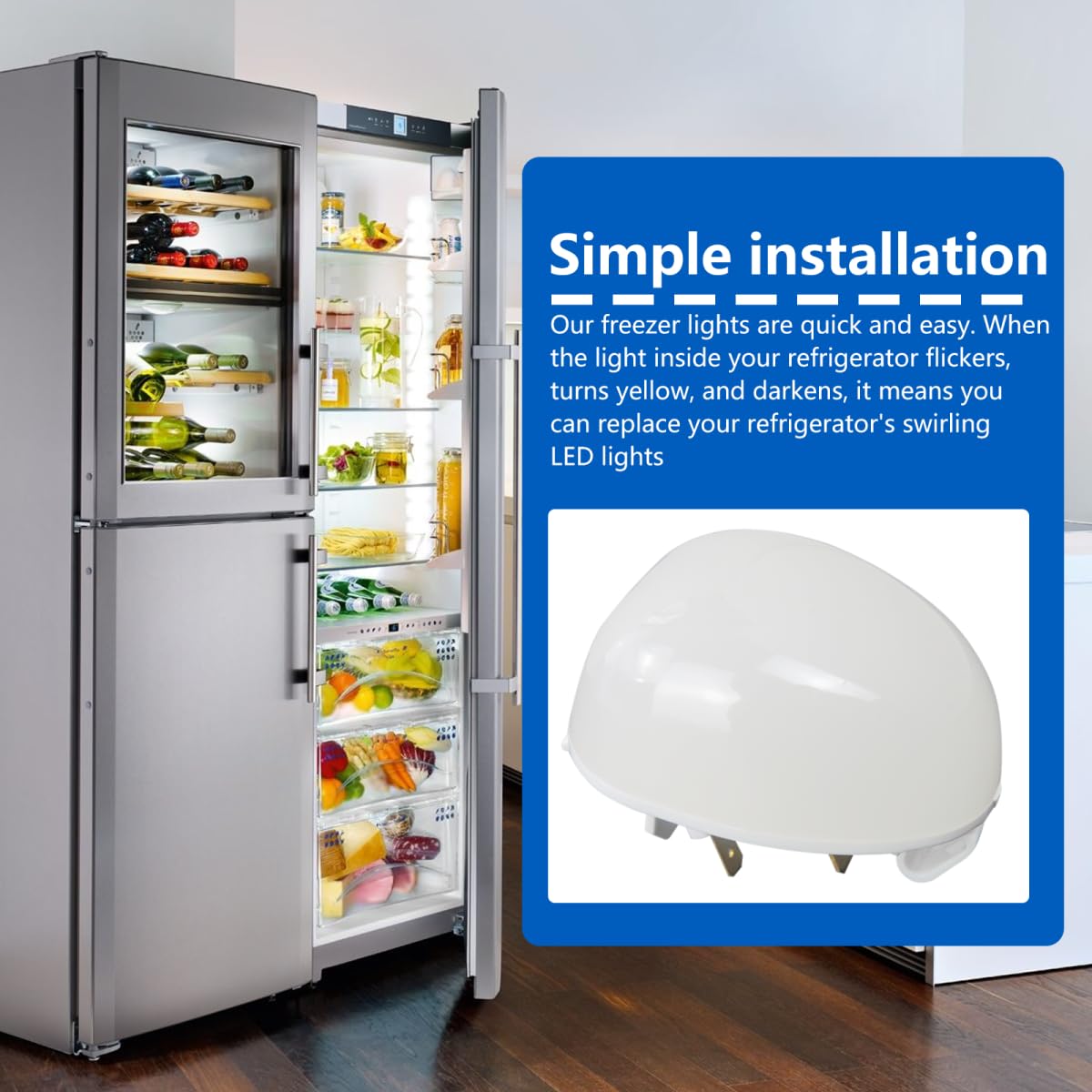 Whirlpool Fridge Light Bulb W11251749 W11602886 W11449273 Freezer Light Bulb  Compatible With Whirlpool Kenmore Amana Maytag Refrigerator Fridge LED  Light Replacement W11520324 W11468934 AP6986570 W11549780 Freezer Light  2Year QA In Whirlpool Microwave, image size:1200x1200