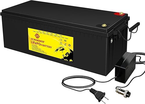 SCREAM POWER LiFePO4 - Batería de 12 V 400 Ah hasta 7000 baterías de ciclo profundo de fosfato de hierro y litio con BMS para campistas, caravanas,