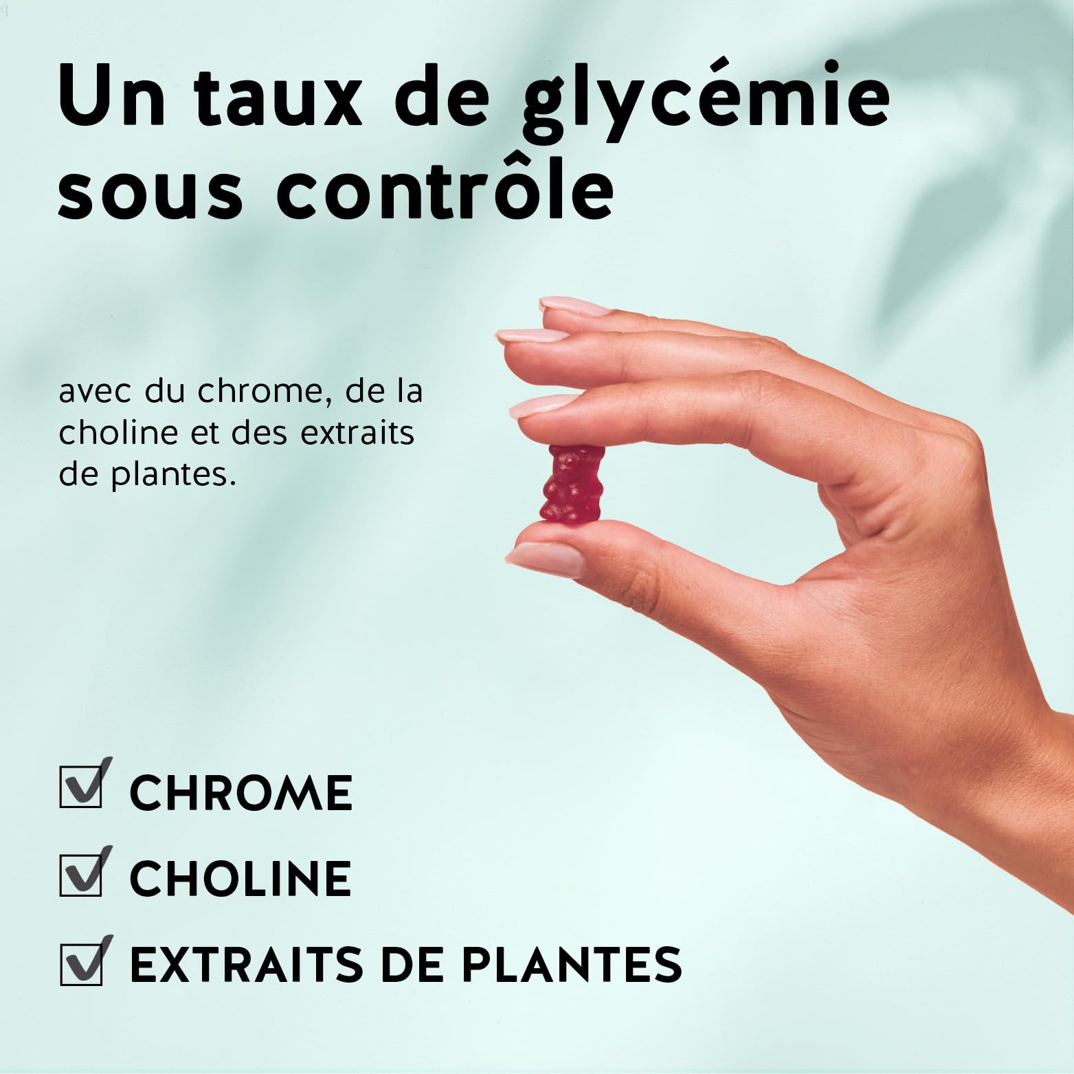 Bye Bye Fringales Coupe-Faim – Avec du Chrome et de la Choline – Pour maintenir une glycémie normale – 60 unités (1 mois) – Sans Sucres Ajoutés, Vegan – Bears with Benefits