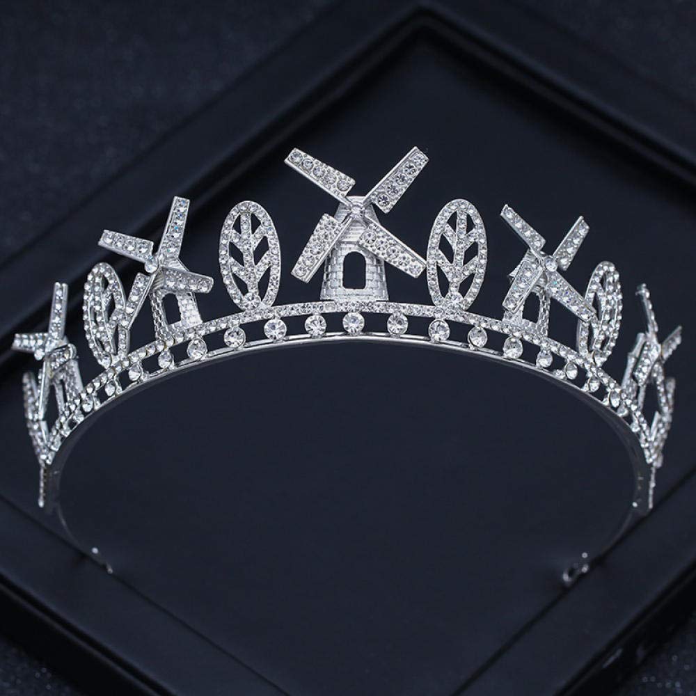 Tiara, stop strasu, biżuteria na głowę, srebrna, dla kobiet, prosta, modna ozdoba na wesele, ozdoba do włosów, w stylu vintage, na imprezę, prezent