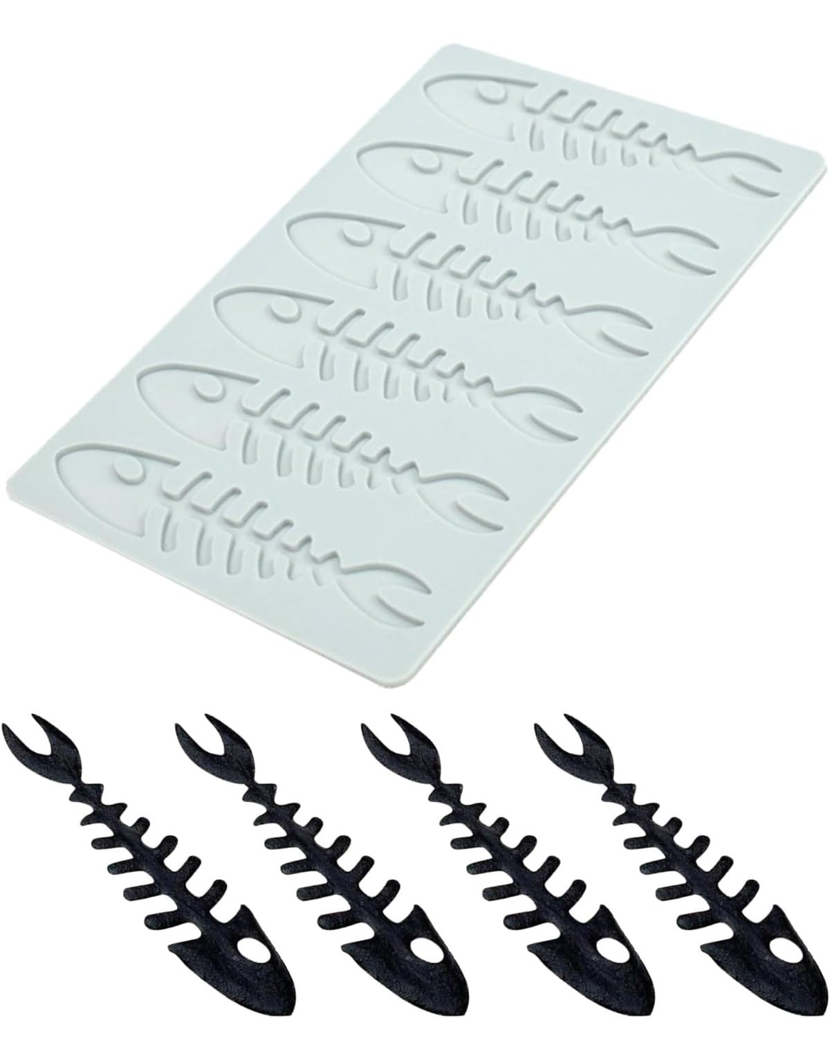 Stampo In Silicone Per Tuiles A Lisca Di Pesce - Per Cioccolato, Zucchero, Torte Decorative (6 Fori)