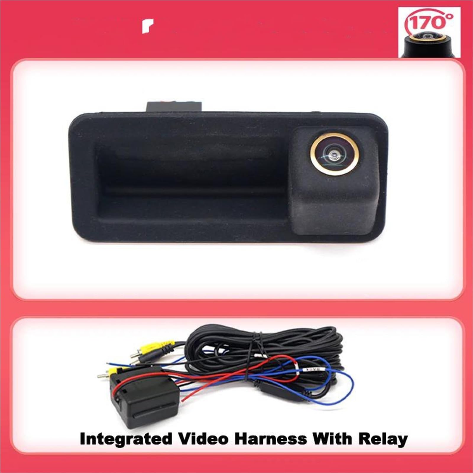 Zamiennik dla Ford For Fiesta For Hatch MK6 MK7 .5 2008~2019 do ST 2013 ~ 2017 CCD Samochodowa kamera cofania uchwyt samochodowy Dashcam Reverse (Golden CAM WIFI) (złoty przekaźnik CAM)