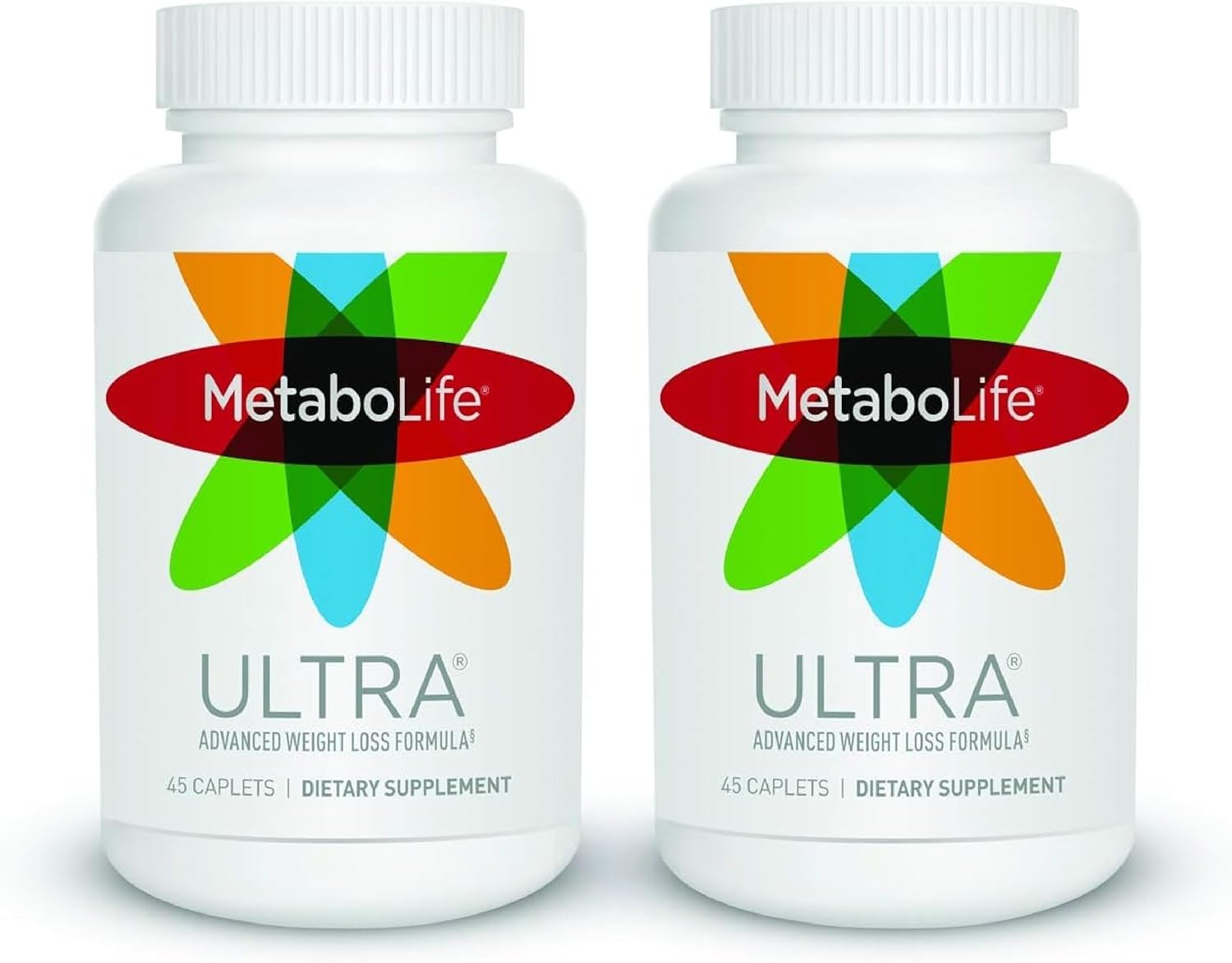 MetaboLife Ultra - Dietary Supplement - Hunger Supplement for Women & Men - 800 mg, 45 Caplets (2 Pack)