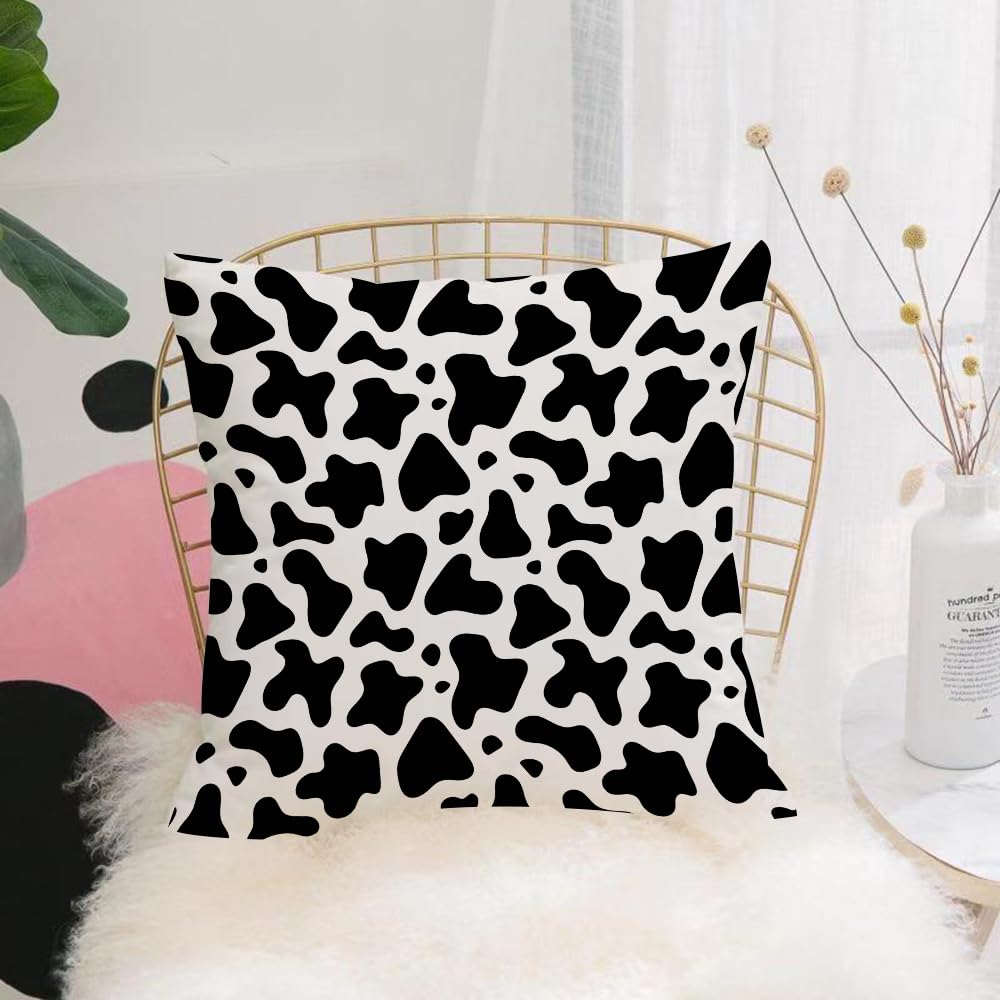 HYOSXW Cushion Cover,Throw Pillow Case Home Decorative for Living Room Bedroom Sofa Chair 16X16 Inch,Cow skin vector seamless background.,Pillowcase 40X40cm