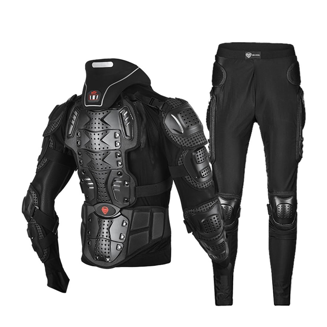 Unisexe Veste Moto Équipement De Protection De Course Veste avec Protection Dorsale GenouillèRe Respirante Gilet de Moto