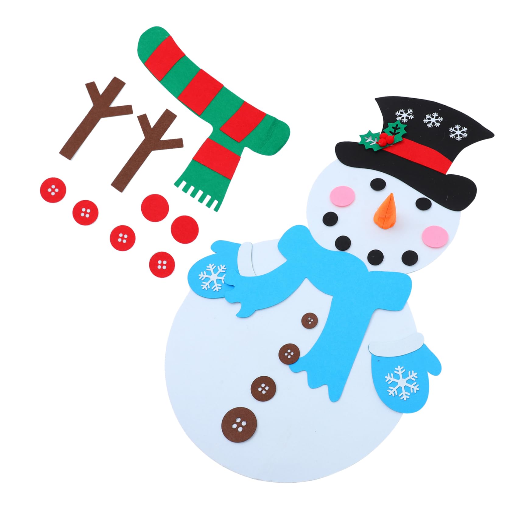 ABOOFAN 3 Sets Ornament Kunstschnee Stoff Adventskalender Weihnachtsset Weihnachtsschneemann Schneeflocke Weihnachtsdeko Weihnachtsspielzeug Zwerge Weihnachtsdeko Für Draußen DIY Filz