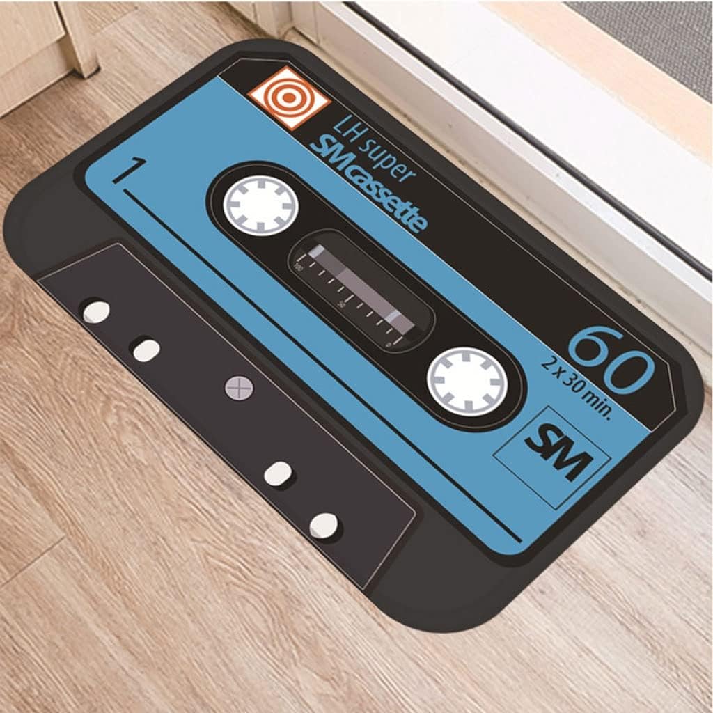 HBJWOV Mats Anti Slip Floor Carpet Tape Pattern Print Doormat for Bathroom Kitchen Entrance Rugs Home(D)