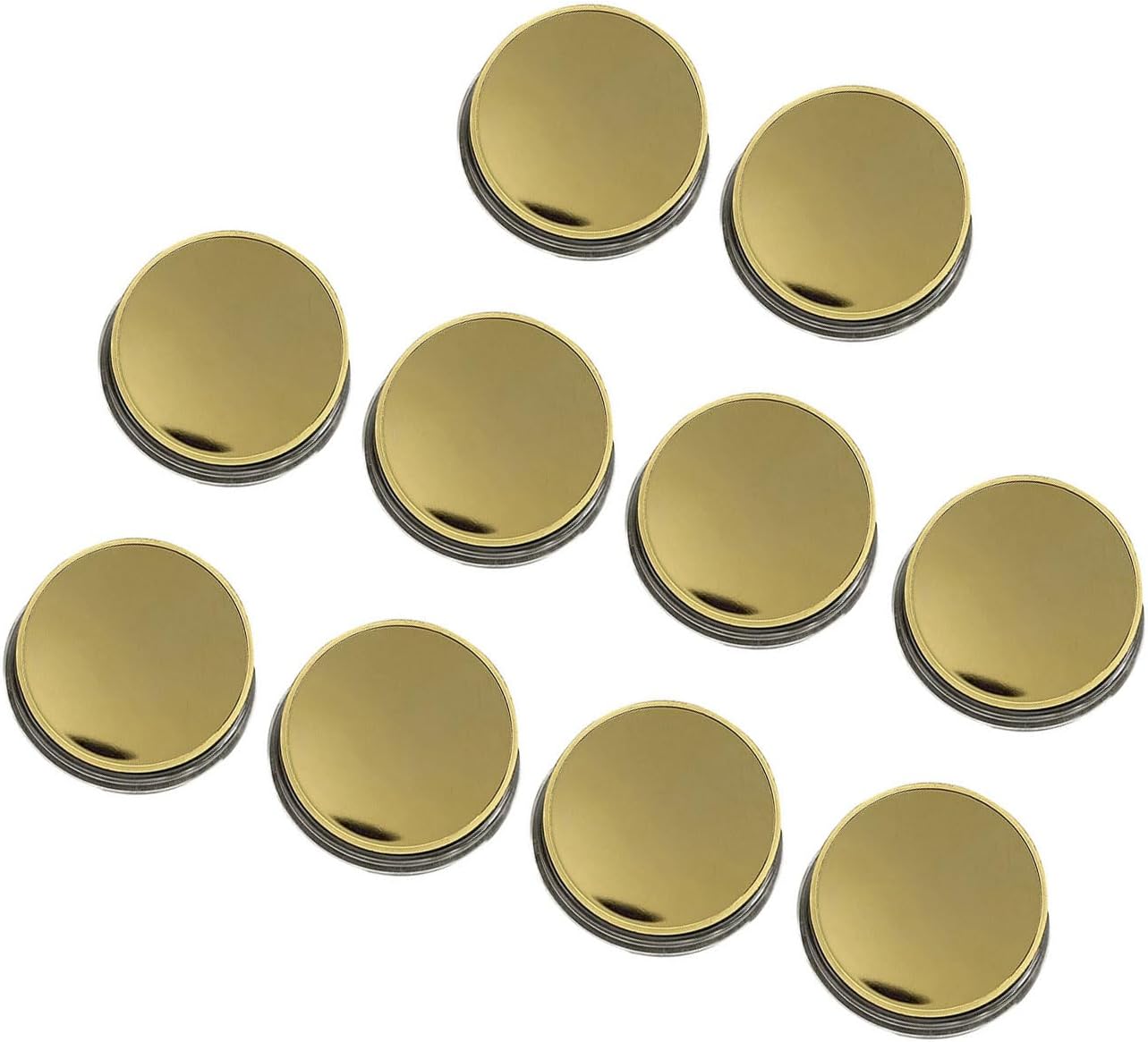 10Pieces Crafting Engraving Blanks Coin Mirrored Finish Iron 40mm Collectible Blanks Badge with Clear Proective Case Crafting Coin