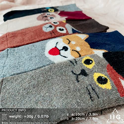 Image of IIG Cute Warm Wool Socks for Women Super Cozy Thick Crew Winter Socks Gifts, 5 Pairs