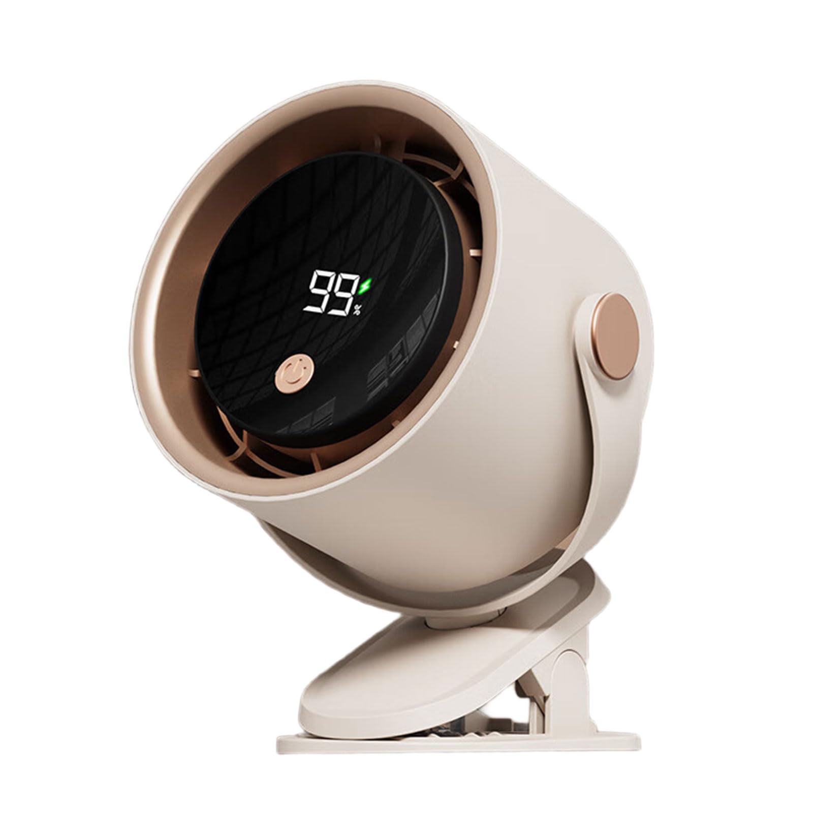 NRVTRE Digital Display Desktop Remote Control Fan 360 Degree Rotation Adjustable Clip on Fan Fast Speed Powerful Clip for