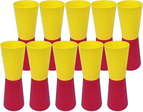 10 tazas abatibles invertidas para entrenamiento de agilidad de velocidad y coordinación corporal