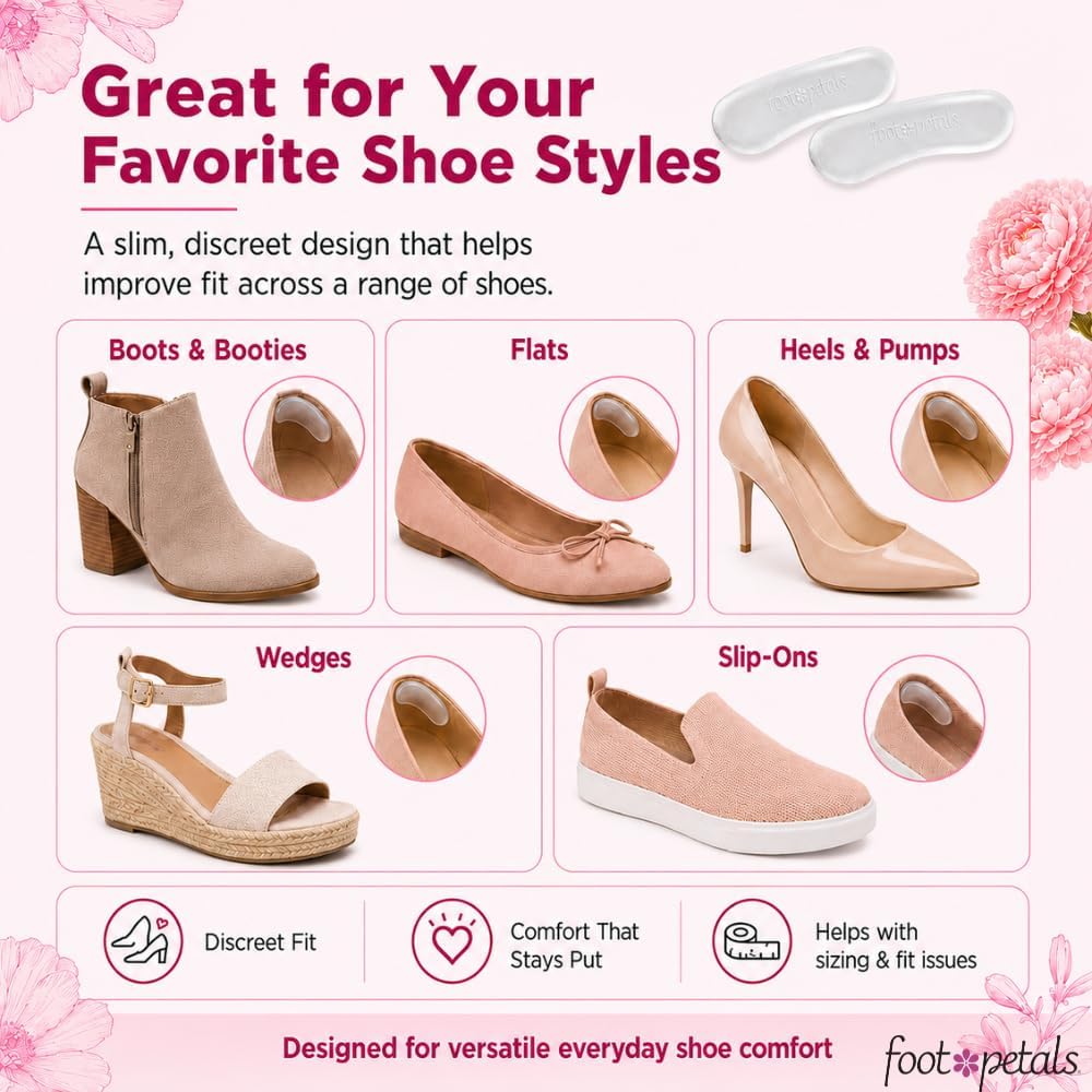 Foot Petals Womens Back of Heel Cushion
