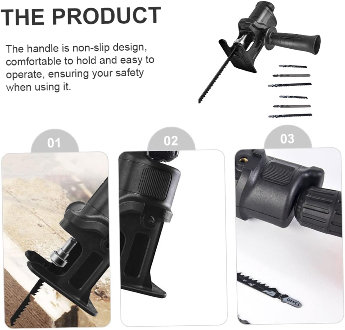 Electric Drill Reciprocating Adapter 220v Black Steel for Wood Metal