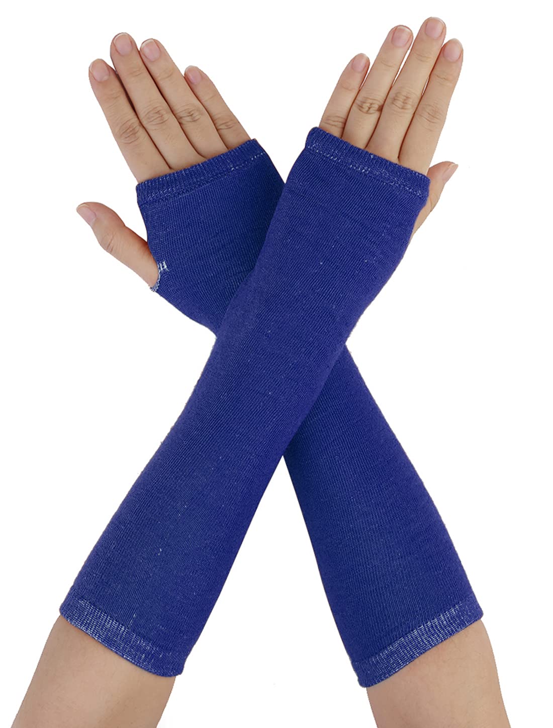 uxcell Woman Fingerless Knitted Arm Warmers
