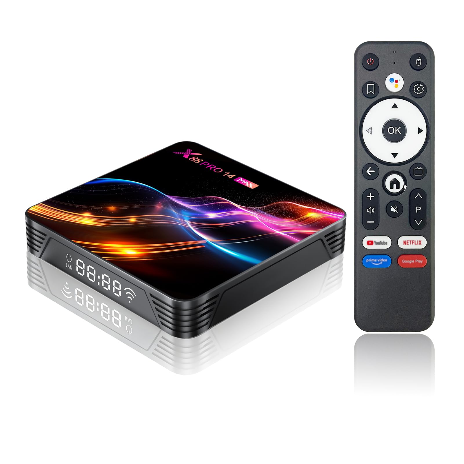 Android 14.0 TV Box, 2026 Android Box 4GB RAM 32GB RK3528 Quad Core 64bit Supporting 2.4G/5G Dual-Band WIFI6 4K BT5.0 USB 2.0 Ultra HD Smart TV Box