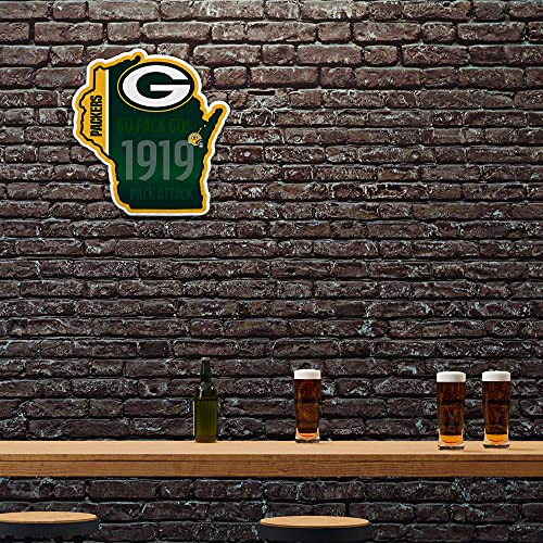 Image of Rico Industries NFL Football State Shape Shape Cut Pennant - Home and Living Room Decor - Soft Felt EZ to Hang