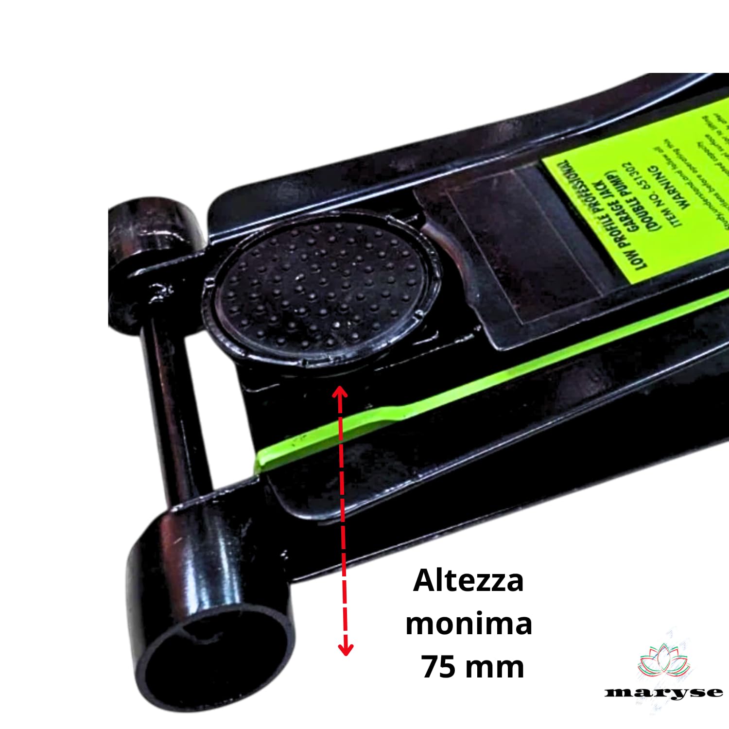 Cric Sollevatore Idraulico Professionale 5 Tonnellate (5000 Kg) | Martinetto a Carrello Robusto con Doppio Pistone Rapido | 2 Ruote Bidirezionali per Manovre Facili | Ideale per Auto, SUV, Furgoni