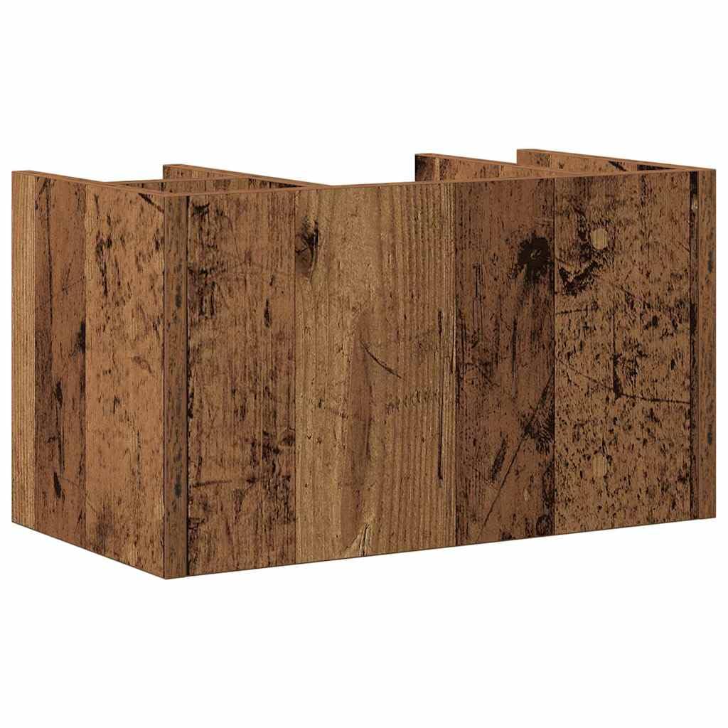 Organizer da scrivania in rovere Artisan, effetto legno, sistema di archiviazione per documenti e forniture per ufficio, per casa e ufficio, 44,5 x 24 x 25 cm