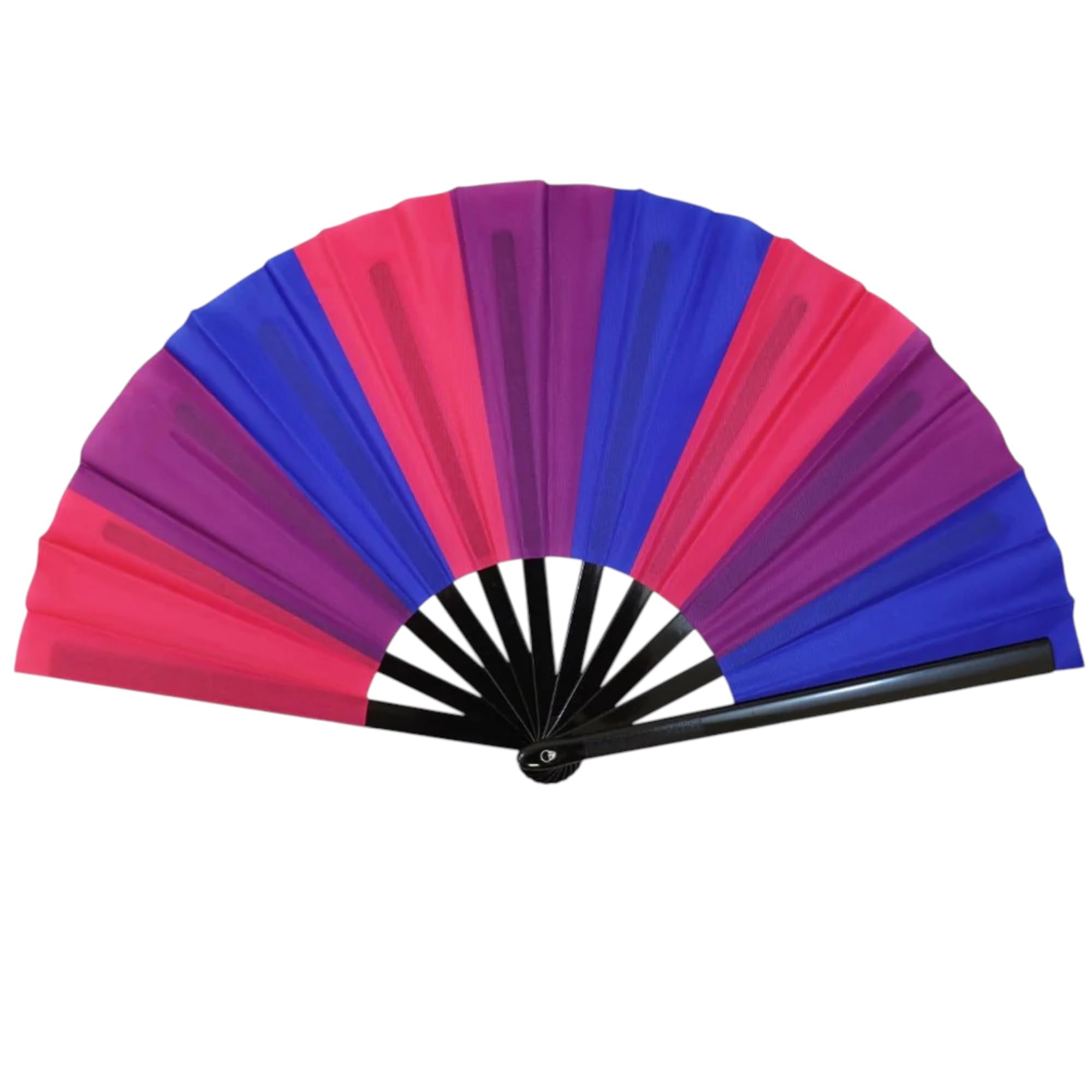 Bisexual BI Pride Large Black Clacking Fan