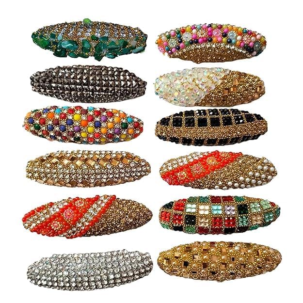 SECURE FIRE 12Pc Set Designer Embellished Saree Pin || Hijab Pin || Combo Artwork Crystal Studded Brooch || Safety Pin || Hair Clip for Girls & Women for Party & Wedding (B0DDPPXTDS) Amazon Price History, Amazon Price Tracker