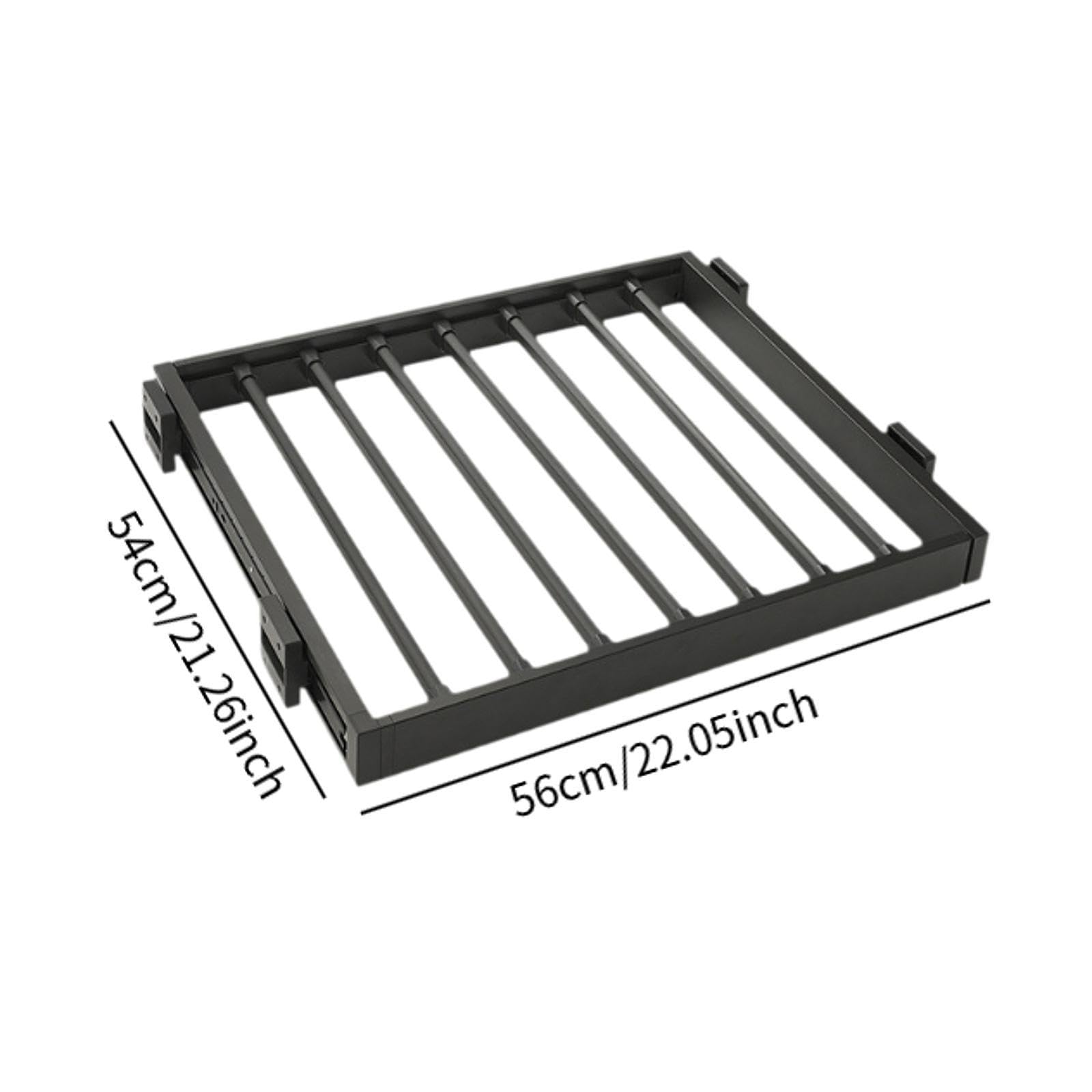 Balcony Invisible Clothes Drying Rack Above Washing Machine Storage Organizer Multifunction Pull Out Clothes Rail for Cabinet, 54x56cm