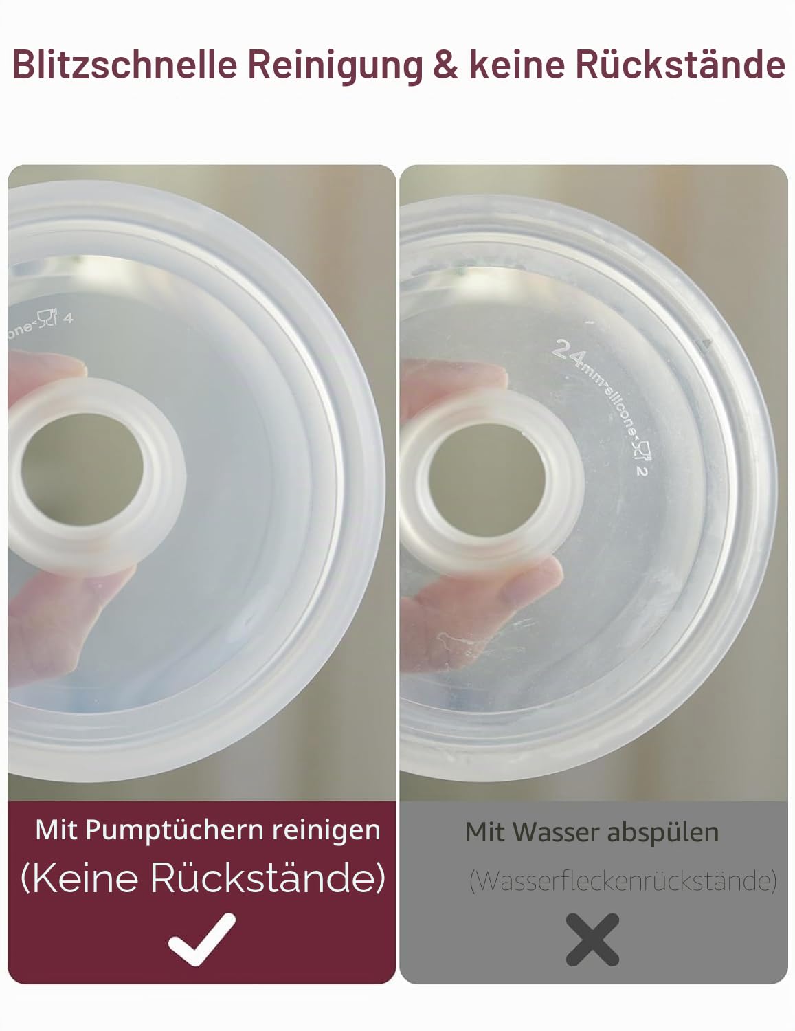 Momcozy Natürliche Milchpumpentücher zur Reinigung von Pumpenteilen, schnelle und bequeme Pumptücher für Reisen, 3 Stück