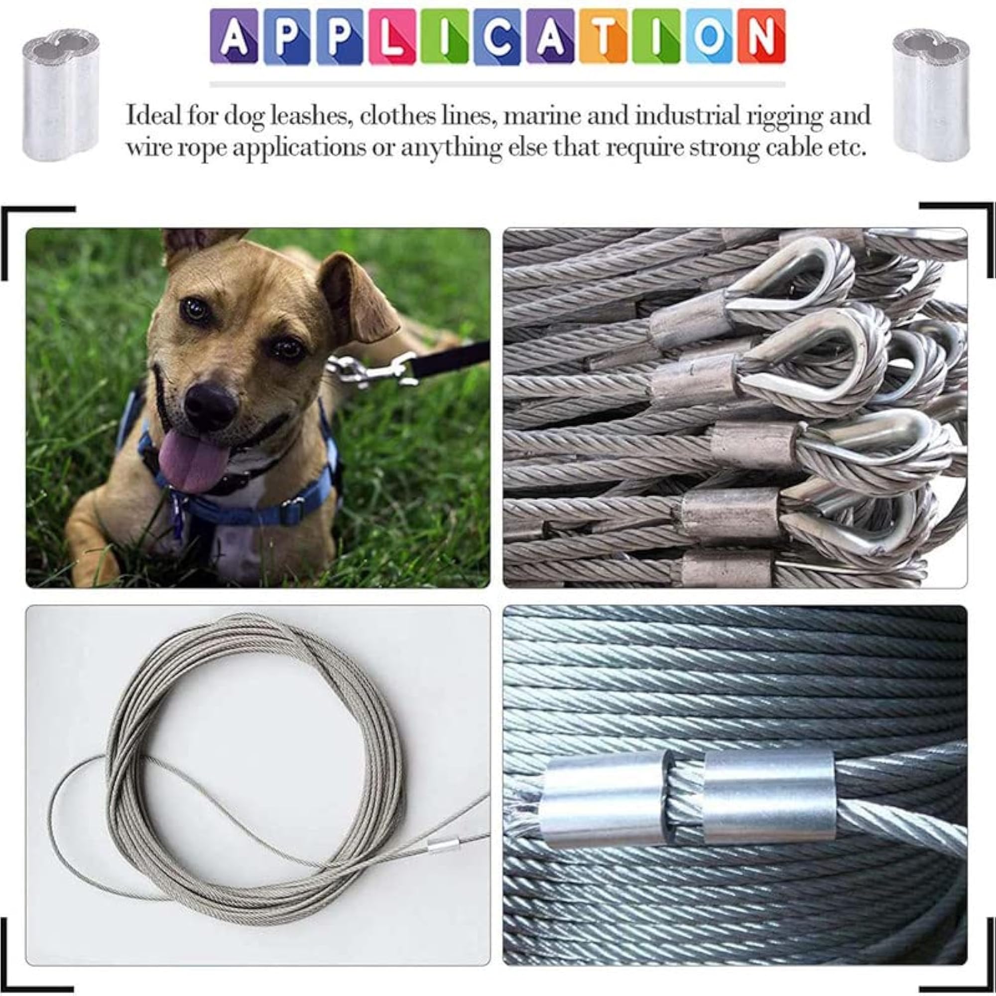 12 Aluminum Crimping Loop Sleeve Wire Rope Sleeves Double Barrel