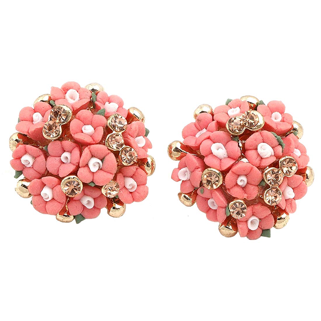 Yellow Chimes Beautiful Flower Studs Earrings for Girls and Women (Peach) (B076H61JCM) Amazon Price History, Amazon Price Tracker