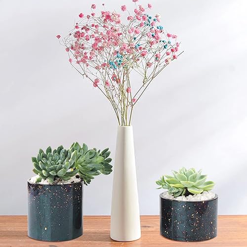 Miniatura 4 de FineInno 3 moldes de resina para macetas, moldes de silicona para jarrón redondo grande, molde de maceta de hormigón para macetas suculentas, molde