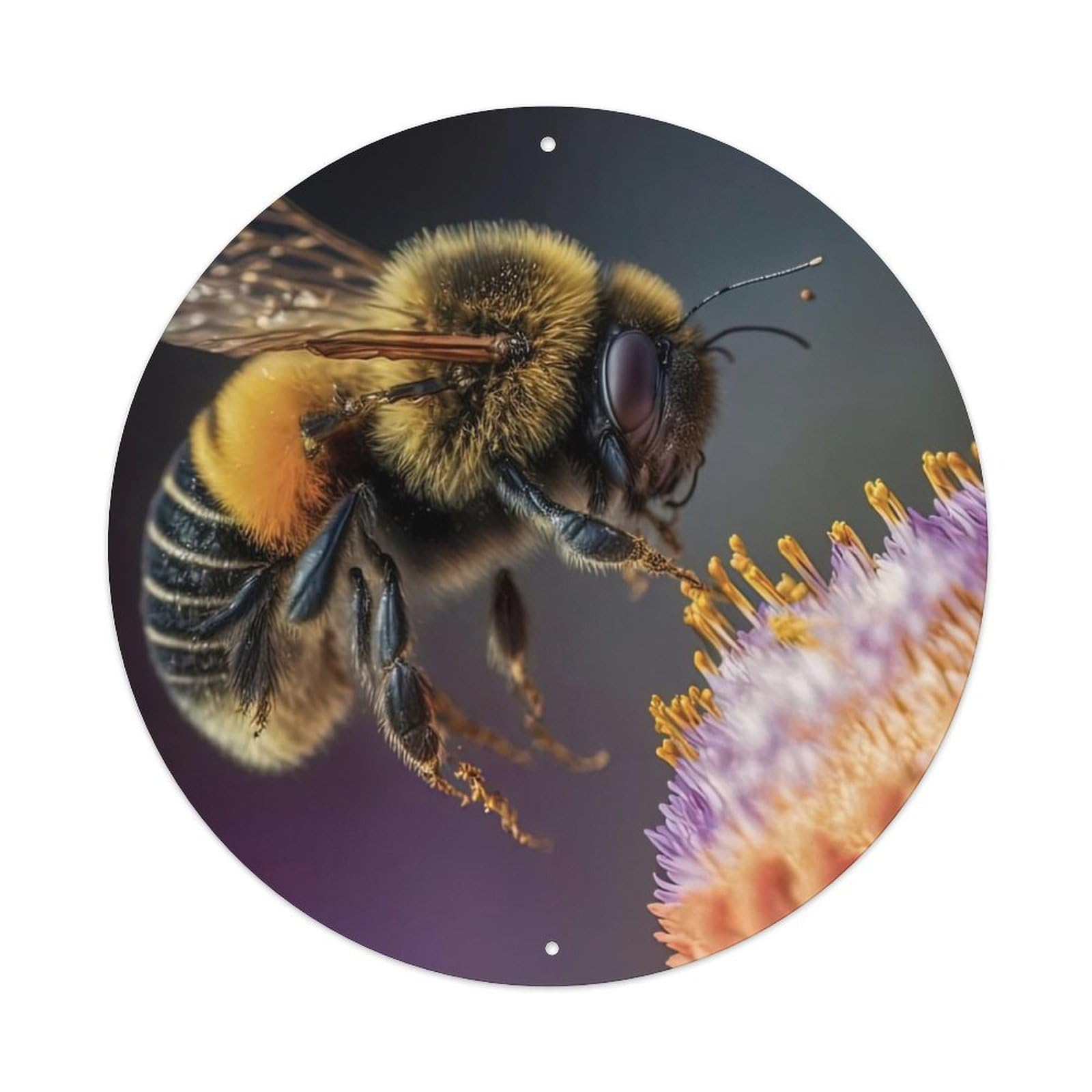 Animal Insects Western Honeybee Vintage Metal Tin Sign Plaque Wall Decor for Cafe, Club Bar, Office, Garden Metal Poster 8x8Inch
