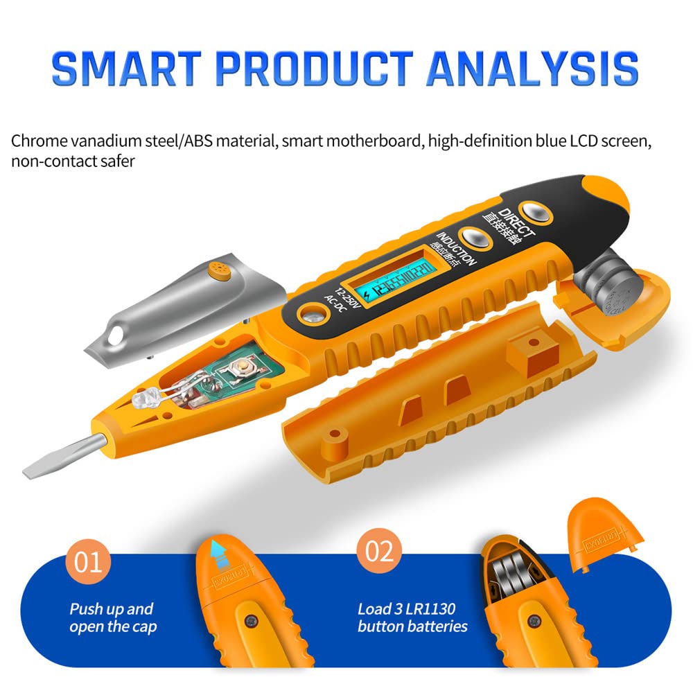 Penna Rilevatore Di Tensione 12-220V – Cacciavite Tester Elettrico Senza Contatto