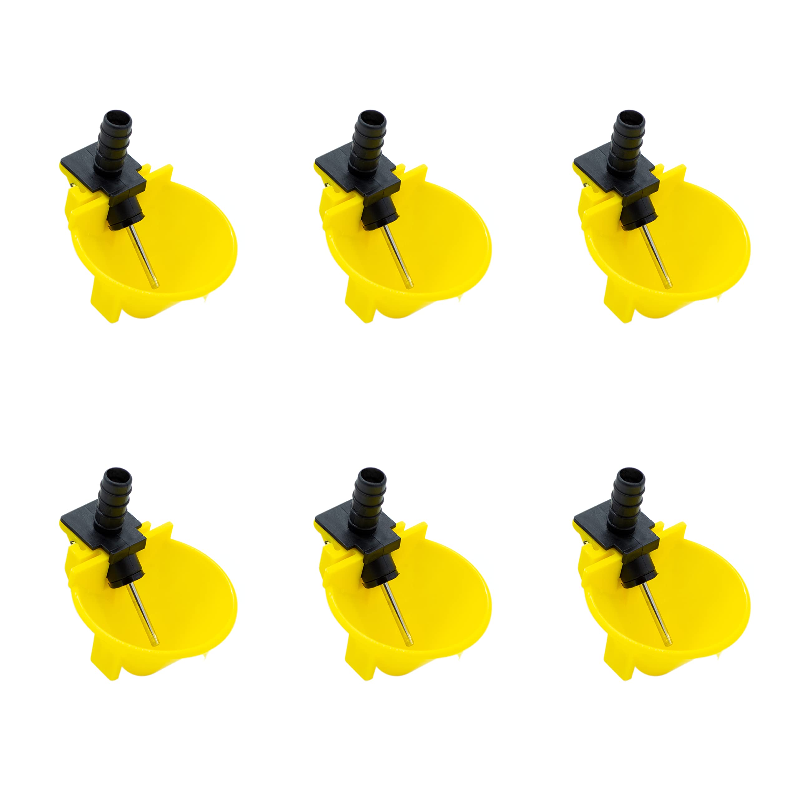 FINCA CASAREJO Pack Bebederos de Cazoleta 8x14mm - Bebederos Automáticos para Aves - Pack de Bebederos en Plástico Muy Resistente (6)